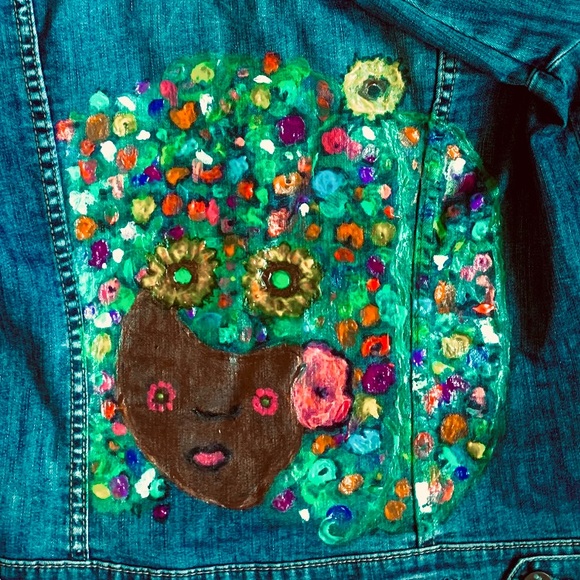 EMBODIED JACKET✨ One Of A Kind Reworked Denim Jacket! - Picture 6 of 7